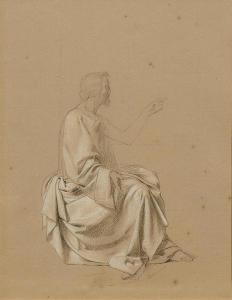 GERMAN SCHOOL,Study for Christ seated, seen from the side and wi,Galerie Koller CH 2014-09-19