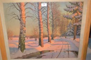GERMANCHEV Mikhail M,Winter landscapes,Lawrences of Bletchingley GB 2015-06-09