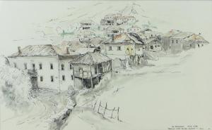 GERMANOS A.G,Morning light on the village,1978,Burstow and Hewett GB 2014-04-30