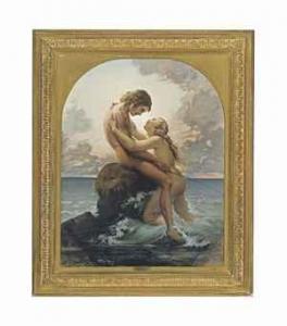 GERNLER Karl Heinrich 1811-1880,Le Pêcheur et la nymphe,Christie's GB 2014-04-01