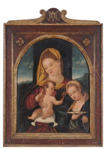 GEROLAMO DA SANTA CROCE di Francesco 1516-1584,Madonna col Bambino e Santa Lucia,Antonina 2013-10-08