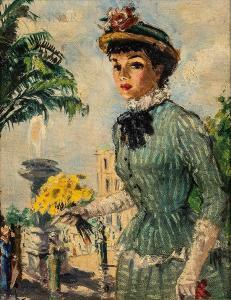 GEROME Francois 1895-1904,Young Woman in the South of France,Skinner US 2021-07-15