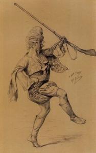 GEROME Jean Leon 1824-1904,Dancing Bashi Bazhouk,Sotheby's GB 2003-10-28