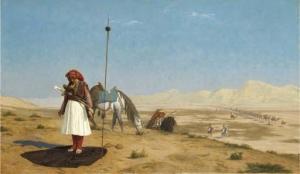 GEROME Jean Leon 1824-1904,La prière dans le désert,1864,Christie's GB 2002-06-20