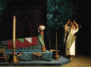 GEROME Jean Leon 1824-1904,Prayer at the Sultan's Tomb,Christie's GB 1999-05-06