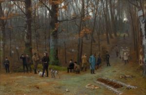 GEROME Jean Leon 1824-1904,Scène de chasse dans la forêt de,Artcurial | Briest - Poulain - F. Tajan 2024-03-20