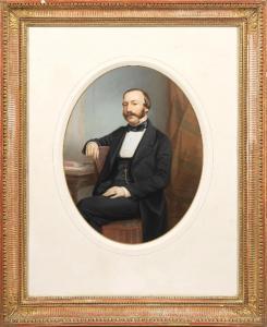 GEROTHWOHL Joseph 1829-1862,Portrait eines wohlhabenden Herrn,1858,Schloss DE 2012-11-24