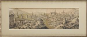 GEROULD DU PAS Pierre Jacob 1654-1740,Vue d'une ville portuaire imaginaire,1730,Osenat FR 2013-04-28