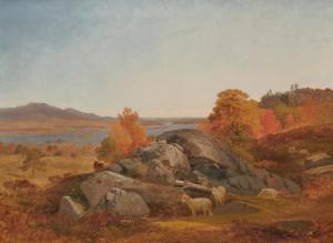 GERRY Samuel Lancaster 1813-1891,Lake Winnipesaukee from Dane's Hill, Center Harb,1854,Grogan & Co. 2023-10-28