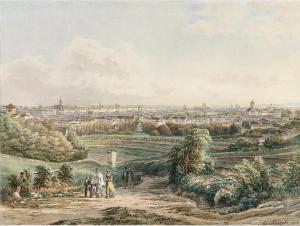 GERSTMEYER Josef 1801-1870,View of Vienna seen from Döbling,1868,Palais Dorotheum AT 2024-03-28