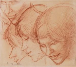 GERTLER Mark 1891-1939,Head study of Alice Edwards,Bellmans Fine Art Auctioneers GB 2023-05-16