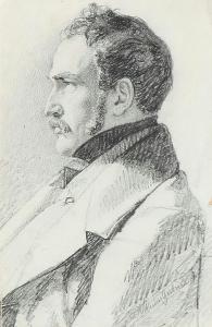 GERTNER Johan Vilhelm 1818-1871,A portrait of a gentleman in profile,Bruun Rasmussen DK 2017-04-17