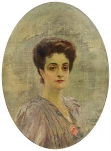 GERVAIS Paul Jean 1859-1936,Portrait de jeune femme,Marambat-Camper FR 2022-02-17