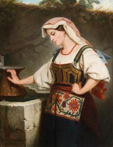 GERVASONI Federica Giulia 1838-1915,Junge Italienerin am Brunnen,Palais Dorotheum AT 2015-03-18