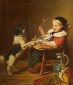 GESELSCHAP Eduard 1814-1878,Child with a Dog,Lempertz DE 2014-09-24
