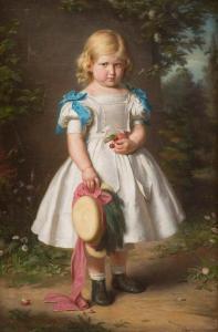 GESELSCHAP Eduard 1814-1878,Portrait of five-year-old Eva Maria vo,1864,Hargesheimer Kunstauktionen 2020-09-12