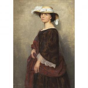 GESELSCHAP Friedrich 1835-1898,Portrait of Louise Geselchap,1864,Clars Auction Gallery US 2023-03-17