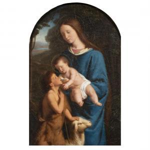 GESELSCHAP Friedrich,Virgin Mary, Christ Child and St. John,1866,Clars Auction Gallery 2023-03-17