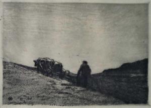 GESEMANN Heinrich 1886-1939,A farm worker ploughing a field,1912,Halls GB 2021-07-07