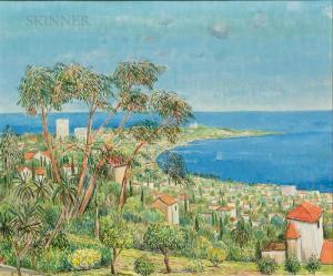 GESINUS VISSER Bob 1898-1978,View of the Cote d'Azur,Skinner US 2020-03-18