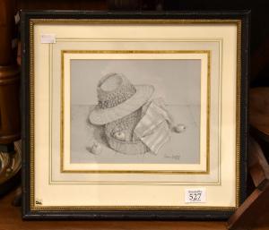 Geskell Susan 1900-1900,Still Life with hat,1993,Dreweatts GB 2017-12-12