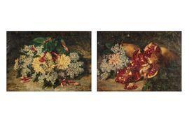 GESSA Y ARIAS Sebastián 1840-1920,Nature morte aux grenades - Jeté de fleurs,Rossini FR 2021-10-27