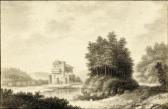 GESSNER Salomon 1730-1788,Landscape with church,Galerie Koller CH 2012-03-26