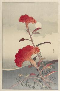 GESSO Yoshimoto 1871-1946,Flowers and grasshopper,Adams IE 2021-06-30