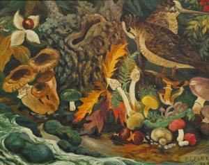 gevaert edgard 1891-1965,Birds and autumnal foliage,1957,Rosebery's GB 2017-12-06