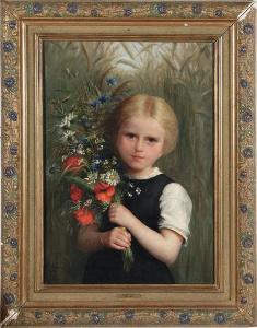 GEVERS Helene 1848-1932,Portrait of young Dutch girl, by Helene Gevers,1880,Charlton Hall 2015-06-27