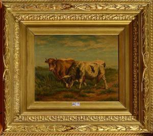 GEVERS Rene 1869,Vache et taureau au pré,1896,VanDerKindere BE 2018-01-16