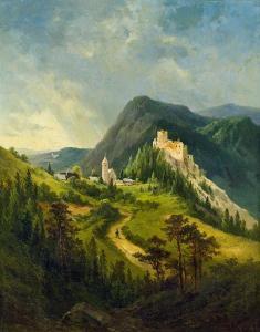 GEYER Georg 1823-1912,Dorf im Gebirge,im Kinsky Auktionshaus AT 2012-06-19