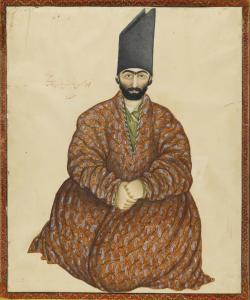 GHAFFARI Abu'l Hasan 1817-1866,A portrait of a seated nobleman,1855,Sotheby's GB 2015-04-22