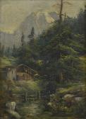 GHEDUZZI Ugo 1853-1925,Paesaggio alpino,1915,Meeting Art IT 2020-02-19