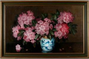 GHENT Joan B.N 1891-1974,Chinese ginger jar with flowers,Twents Veilinghuis NL 2015-04-10