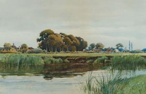 GHENT Peter 1856-1911,'REEDS BY A RIVER',Ross's Auctioneers and values IE 2023-06-14