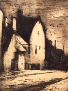 GHEORGHE Petrascu 1872-1949,Houses in Brittany,1939,Artmark RO 2024-03-20