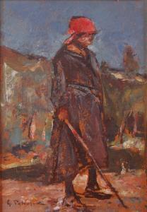 GHEORGHE Petrascu 1872-1949,Study of a gypsy woman,Lacy Scott & Knight GB 2014-06-14