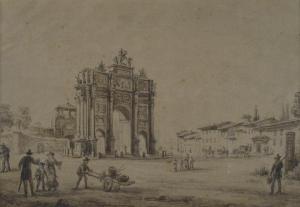 GHERARDI Giuseppe 1756-1828,Costa di Gallo,1826,Galleria Pananti Casa d'Aste IT 2015-04-18