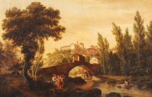GHERARDI Giuseppe 1756-1828,Ponte de Pelagho a Valonbrosa Toscana,Dreweatt-Neate GB 2012-05-30