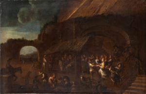 GHIDONI Matteo dei Pitocchi 1626-1689,Festa in un villaggio,Bertolami Fine Arts IT 2023-11-23