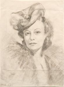 GHIGLIA Paulo 1905-1979,Giovane signora elegante,Bloomsbury London GB 2007-11-29