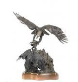 GHIGLIERI Lorenzo E. 1931-2020,Eagle attacking a Crow,1981,Bonhams GB 2011-05-22