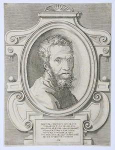 GHISI Giorgio Mantovano 1520-1582,Bildnis des Michelangelo Buonarott,Schmidt Kunstauktionen Dresden 2012-09-15