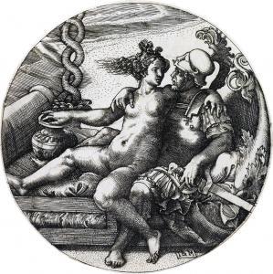 GHISI Giovanni Battista 1498-1563,Venus and Mars on a Bed,1540,Swann Galleries US 2017-11-02