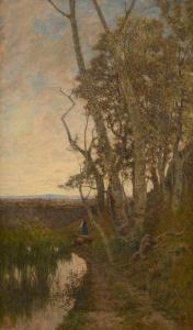 GHISOLFI Enrico 1837-1897,Paesaggio autunnale con figura,Meeting Art IT 2024-04-20