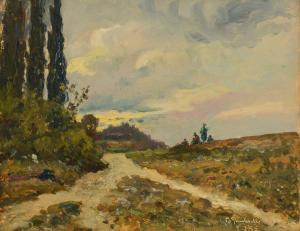 GHIVARELLO Benedetto 1882-1955,Veduta della pianura Chierese,1945,Meeting Art IT 2024-01-17