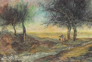 Ghosh Gopal,Landscape,1954,Osian's IN 2018-10-26