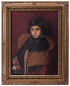 GIACOBBI Ernesto 1891-1964,Ritratto di bambina,Casa d'Aste Santa Giulia IT 2021-10-09