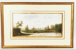 GIACOBINI Léon 1815,Paysage à la rivière,Sadde FR 2021-05-27